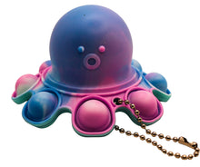 Carica l'immagine nel visualizzatore di Gallery, SnooZy KIDS Pop It Reversibile Octopus Push Pop (Multi Blue) Fidget Toy Octopus - Portachiavi Fidget Toys - Capovolgi il polpo per migliorare il tuo umore - Consegna veloce