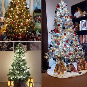 ANSIO Luci natalizie per interni e esterno 500 LED albero luci bianco caldo, 8 modalità con memoria e funzione timer, alimentate, trasformatore incluso 12,5 m Lunghezza illuminata- CAVO VERDE