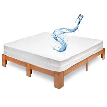 Carica l&#39;immagine nel visualizzatore di Gallery, Coprimaterasso Matrimoniale Impermeabile 160x200 cm Lenzuolo in Cotone Cerata per Letto Protezione Salva Materasso Traversa Traspirante Antiacaro Anallergico Lavabile in Lavatrice con 4 Elastici