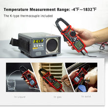Carica l'immagine nel visualizzatore di Gallery, Pinza Amperometrica, KAIWEETS Pinza Multimetro automatica TRMS 6000 conteggi, Misura corrente CA/tensione CC CA/temperatura/resistenza/capacità/diodo/continuità/ciclo di lavoro/NCV