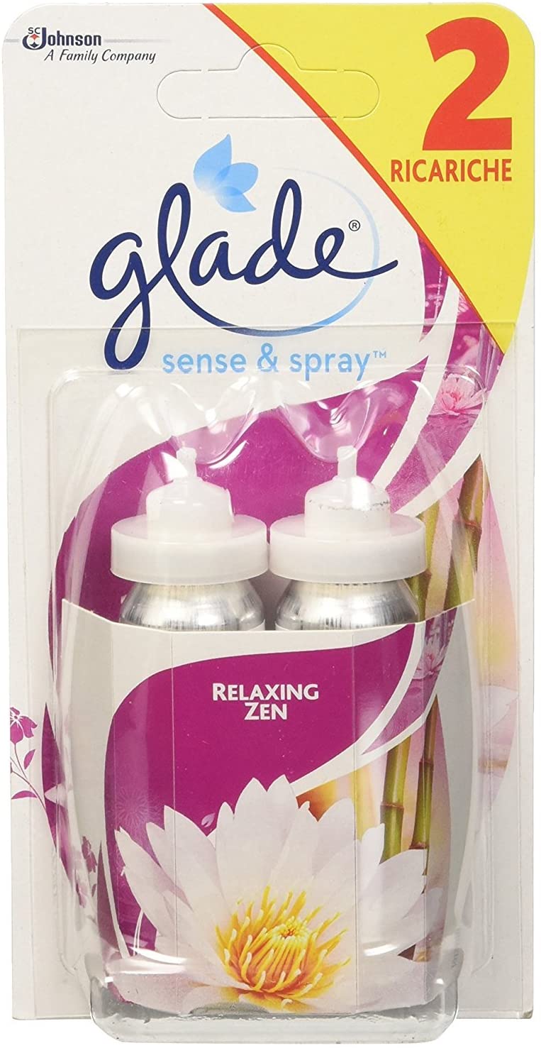 Glade Sense&Spray Doppia Ricarica, Fragranza Relaxing Zen, 2 Pezzi