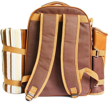 Carica l&#39;immagine nel visualizzatore di Gallery, Apollowalker, zaino da picnic, borsa termica con posate, coperta e altri accessori, per 4 persone