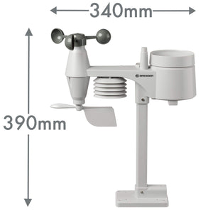 BRESSER 5-in-1 Centro Meteo Professionale con Display di 17 x 4 x 14 cm, nero - Ilgrandebazar