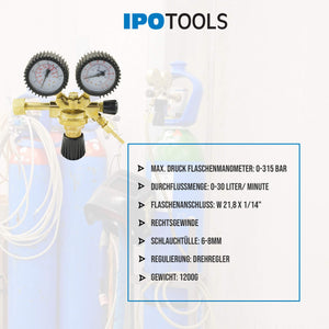 Riduttore di pressione IPOTOOLS Regolatore per argon/CO2 Unità... - Ilgrandebazar