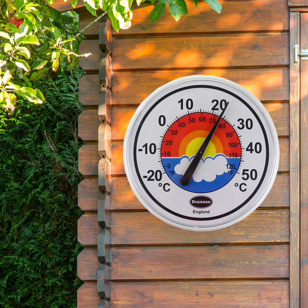 Grande termometro da esterno – 380 mm termometro da giardino esterno per  uso in giardino, serra, terrazza, terrazza solarium, riparazione, parete