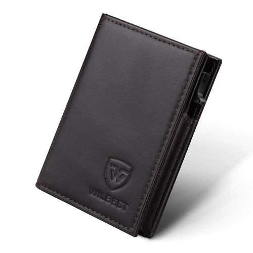 Portafoglio Uomo Vera Pelle Porta carte di credito minimalista con... - Ilgrandebazar