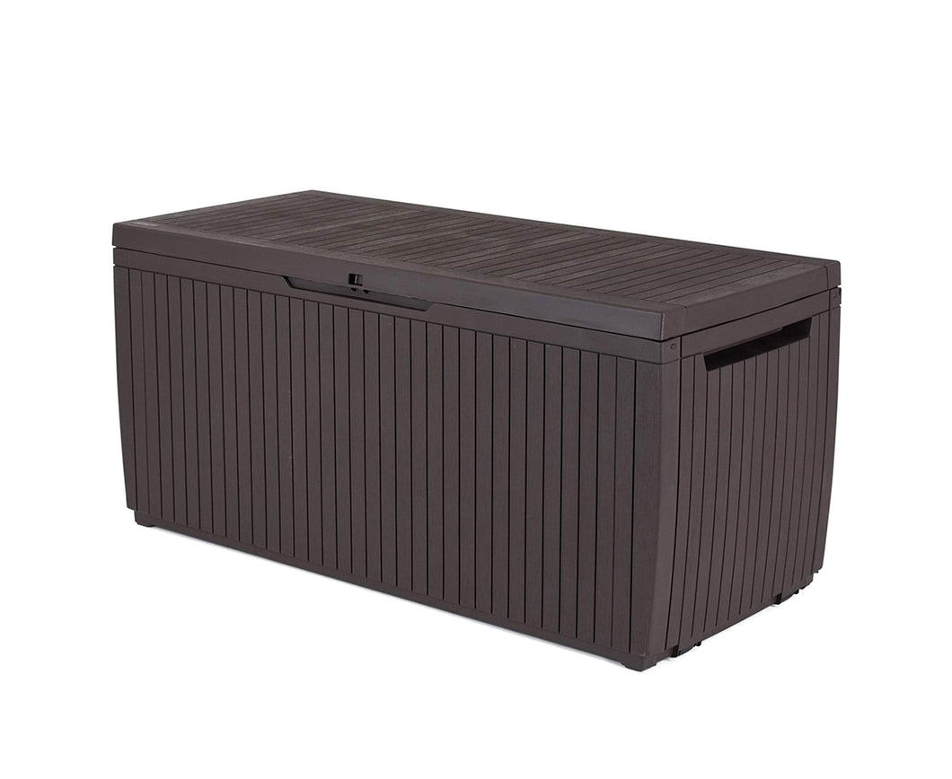 Keter Baule Springwood Marrone 305 Lt In Resina Cm 123x53.5x57 cm, - Ilgrandebazar