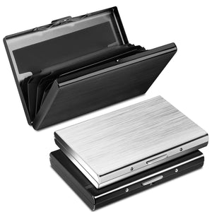 RFID Blocking Porta Carte di Credito in Alluminio, Yosemy Portafoglio Carte... - Ilgrandebazar