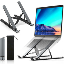 Carica l&#39;immagine nel visualizzatore di Gallery, APMIEK Supporto PC Portatile 8 Livelli Regolabile, Laptop Stand Pieghevole Plastica+Alluminio Rialzo PC Portatile Stabile Ventilato Supporto Notebook per MacBook Air/Pro,Dell,HP, 10-15.6 Pollici