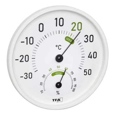 TFA Dostmann 45.2045.02 - Termoigrometro analogico, per Interni ed bianco - Ilgrandebazar