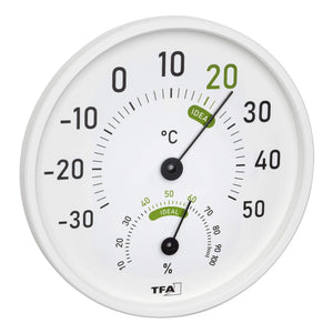 TFA Dostmann 45.2045.02 - Termoigrometro analogico, per Interni ed bianco - Ilgrandebazar