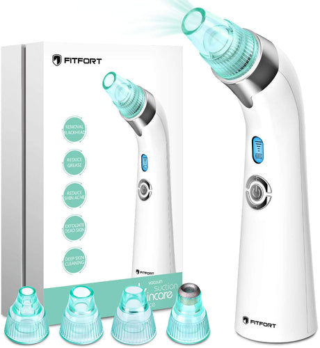 Aspiratore Punti Neri, Pulitore dei Pori – Estrattore Elettrico di Punti neri e Acne, modello USB con Upgrade 2020 con 5 velocità di aspirazione regolabili e 4 testine di ricambio