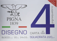 Carica l'immagine nel visualizzatore di Gallery, Pigna Pignaquattro Blocco 4 Angoli Carta Liscia Squadrata, 24 x 33 cm, Multicolore 24 x 33 cm Fogli Lisci Riquadrati Single