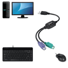 Carica l&#39;immagine nel visualizzatore di Gallery, Perixx peripro-401 PS2 a USB - adattatore per Addattatore PS2 e USB, Nero - Ilgrandebazar