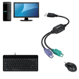 Perixx peripro-401 PS2 a USB - adattatore per Addattatore PS2 e USB, Nero - Ilgrandebazar