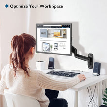 Carica l&#39;immagine nel visualizzatore di Gallery, BONTEC Supporto Monitor Muro per Monitor 13-42 Pollici, Braccio Monitor Muro Singolo con Molla a Gas Ergonomico Regolabile in Altezza, Rotazione e Inclinabile, Max VESA 200x200 mm, Fino a 8kg