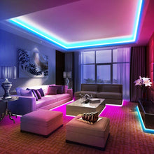 Carica l'immagine nel visualizzatore di Gallery, Striscia LED, Ksipze 5M RGB Luci Led Colorate 12V Autoadesiva Led Light Strip con 44 Tasti Telecomando Luminosità Regolabile Nastri Led Retroilluminazione per Camera Cucina Sottopensile Decorazione