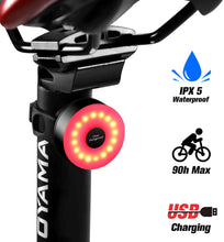 Carica l'immagine nel visualizzatore di Gallery, DONPEREGRINO M2 - LED Luce Bici Fino a 90 Ore di Illuminazione, Fanale Posteriore Bicicletta Ricaricabile USB con 5 modalità Fisse Flash