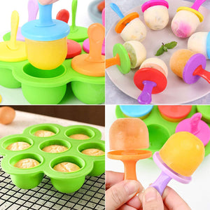 Fostoy Stampi per Gelato,Mini Stampo in Silicone per Ghiaccioli,Riutilizzabili Produttori di Ghiaccioli per la Preparazione di Ghiaccioli, Gelati, Sorbetti,Contenitore per Alimenti per Bambini