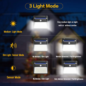 Luce Solare Esterno, Trswyop 82 LED Lampada con Sensore di Movimento... - Ilgrandebazar