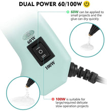 Carica l&#39;immagine nel visualizzatore di Gallery, Magicfly Pistola Colla a Caldo con 15 Stick di Colla, Pistola a Colla Grilletto Flessibile Per Fai Da Te Arti, Piccole Riparazioni e Mestieri Progetti, 60W/100W, Verde