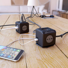 Carica l&#39;immagine nel visualizzatore di Gallery, Electraline 62098 Multipresa Cubo Powercube 5 posti 2 Schuko + 5 posti, Nero - Ilgrandebazar
