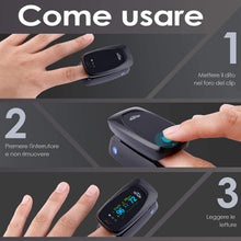 Carica l'immagine nel visualizzatore di Gallery, SIMBR Pulsossimetro,Saturimetro da Dito Portatile Professionale con Display LCD per Frequenza del Polso(PR) e La saturazione di Ossigeno(SpO2) Misure.