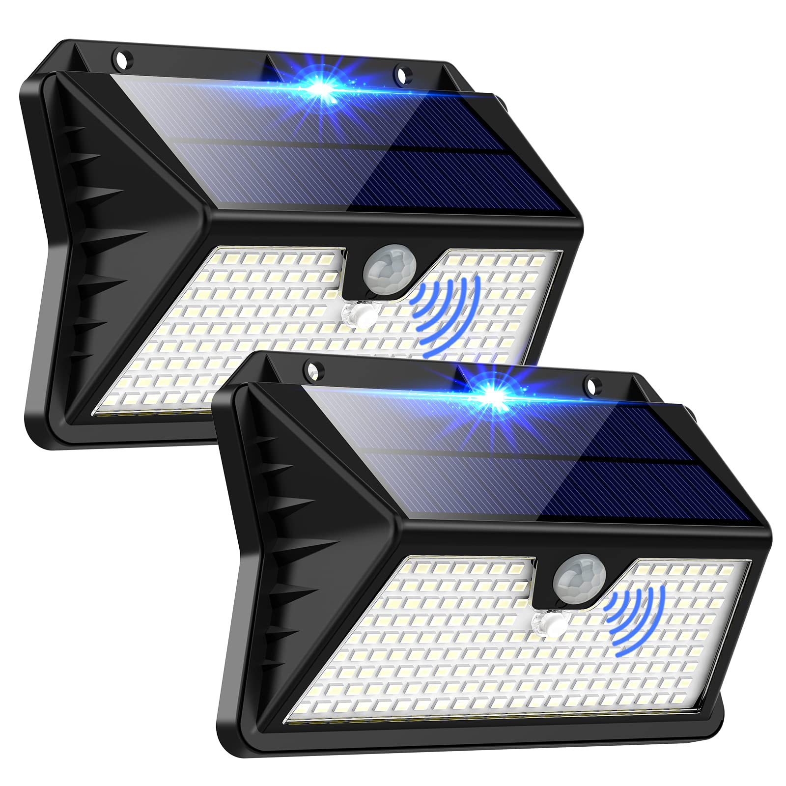 Luce Solare LED Esterno, 2200mAh Faretto LED da Esterno con Sensore di –