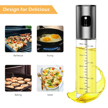 Carica l&#39;immagine nel visualizzatore di Gallery, Spruzzatore Olio, Nebulizzatore Olio con Scala, 100ml Olio Spray per Friggitrice Ad Aria, Acciaio Inox e Vetro Spruzzino Olio da Cucina Accessori per Cucina, Grigliare, Forno