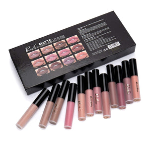 12Pcs Rossetto Matte Liquido Tinta Labbra a Lunga 12 pcs, Super Grace - Ilgrandebazar