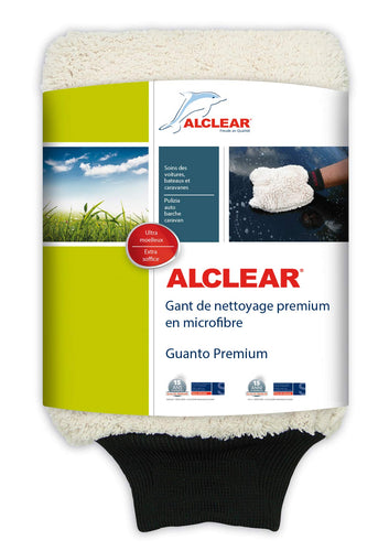 ALCLEAR Guanto di microfibra per lavare i veicoli e moto con shampoo, Bianco - Ilgrandebazar