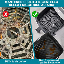 Carica l&#39;immagine nel visualizzatore di Gallery, 21CM Accessori Friggitrice ad Aria in Silicone, 2PCS Quadrata Teglie Cestino per Friggitrice ad Aria per COSORI 5,5L 4,7L, Riutilizzabile Invece di Carta Forno