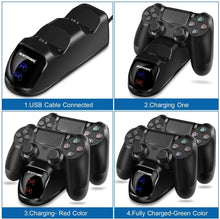 Carica l&#39;immagine nel visualizzatore di Gallery, Ricarica Controller PS4,ECHTPower PS4 Docking Station e Indicatore di LED Base di Ricarica Controller Doppia Stazione di Ricarica per Sony Playstation4 Controller Wireless/Slim/Pro