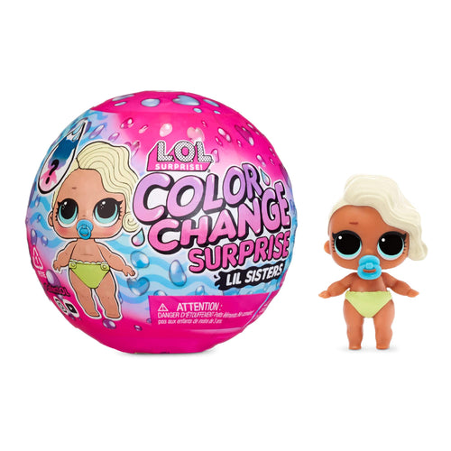 LOL Surprise Colour Change Lil Sisters - Bambola Surprise con 5 sorprese, divertenti effetti di cambio colore in Acqua Ghiacciata e Accessori alla moda. Bambole da collezione perfette dai 3 anni in su