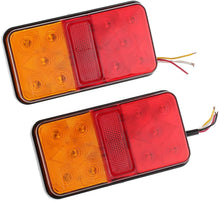 Carica l'immagine nel visualizzatore di Gallery, Justech 2 x Fanali Posteriori Luci Posizione LED Lampadine Indicatori di Parcheggio 2x10 LED 12V Impermeabile Universale per Veicolo Rimorchio Caravan Camion Trattore Autocarro.
