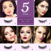 Carica l'immagine nel visualizzatore di Gallery, Ciglia Magnetiche Con Eyeliner Magnetico Kit, 5 Paia Di Ciglia Finte Naturali E Di Lunga Durata, Ciglia Finte Magnetiche Riutilizzabili Senza Colla