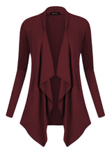 Carica l&#39;immagine nel visualizzatore di Gallery, Urban GoCo Donna Cardigan Drappeggiato Aperto Davanti a Maniche Lunghe e... - Ilgrandebazar
