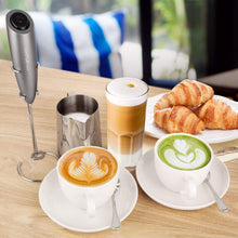 Carica l'immagine nel visualizzatore di Gallery, SIMPLETASTE Frullino Montalatte Schiumatore Cappuccinatore per Latte Schiumalatte, Cappuccino, Grigio, Batterie Incluse