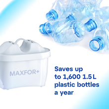 Carica l'immagine nel visualizzatore di Gallery, AQUAPHOR Compact Caraffa per filtro dell'acqua del frigorifero, include 1 cartuccia filtro Maxfor+ per ridurre calce, cloro e metalli pesanti, plastica, volume 2,4 L, bianco