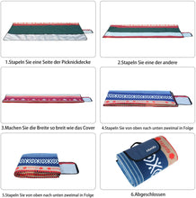 Carica l&#39;immagine nel visualizzatore di Gallery, Homfa Coperta per Picnic 200 x 200 cm, Tappeto Impermeabile Grande Pieghevole Portable Tre Strati Picnic Stuoie per Spiaggia Campeggio Giardino, Giallo/Verde