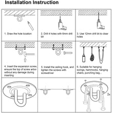 Carica l&#39;immagine nel visualizzatore di Gallery, Acciaio Inossidabile Gancio per Soffitto, Ancoraggio da Parete e Soffitto,... - Ilgrandebazar