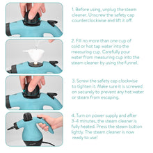 Carica l'immagine nel visualizzatore di Gallery, Navaris Pulitore a Vapore Elettrico Portatile - Set 9 Accessori 360ml - Ilgrandebazar