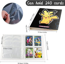 Carica l'immagine nel visualizzatore di Gallery, Porta Carte , Raccoglitore Carte, Album di Carte Collezionabili, Album per Carte GX, Album Cards GX EX Trainer, 30 Pagine - Può Contenere Fino a 240 Carte Dark Pikachu