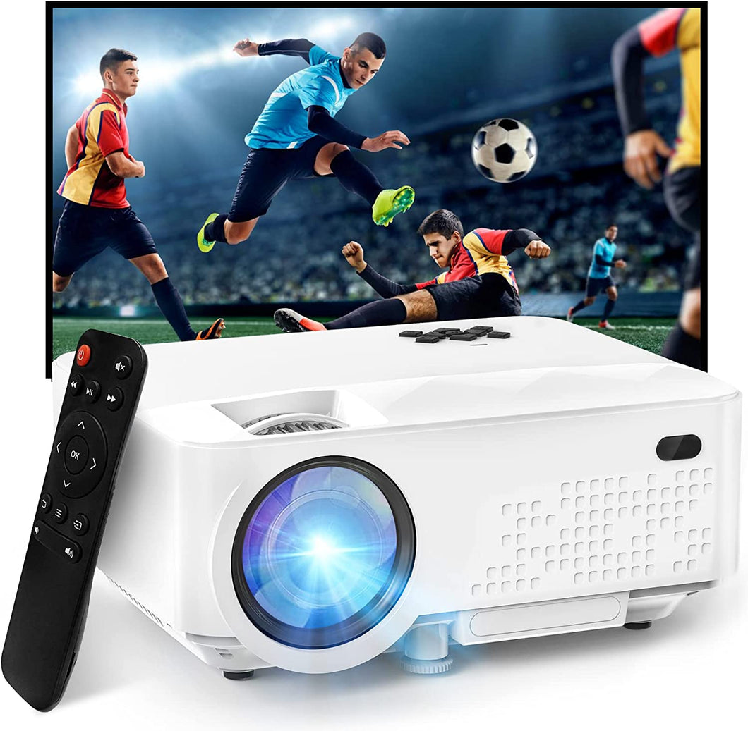 VILINICE HOPVISION Mini Proiettore 1080P Full HD,Video Proiettore Portatile 6500 Lumen con Display da 240”,Proiettore LCD per 90000 ore,Compatibile con HDMI/AV/USB/SD/VGA