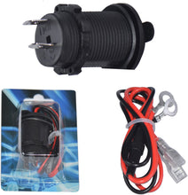 Carica l'immagine nel visualizzatore di Gallery, Enisina Presa accendisigari DC 12V-24V 120W per Barca, Auto, motocicletta, impermeabile, con cavo di connessione da 0.6m