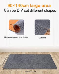 90 x 140cm Tappeto Sedia Ufficio, Materiale TPE, Tappeto Salvapavimento Antiscivolo, Ufficio protettore del pavimento,Tappeto per Sedia con Ruote, Tappetino Pavimenti per Parquet e Pavimenti Duri