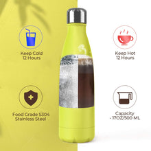 Carica l'immagine nel visualizzatore di Gallery, Festnight Borraccia Termica 500ml, Bottiglia Acciaio Senza BPA, Thermos Mantiene Caldo e Freddo per Palestra,Campeggio,Scuola