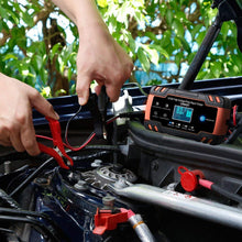 Carica l&#39;immagine nel visualizzatore di Gallery, URAQT Caricabatteria Auto, 12V/24V 8A Multi Protezioni Caricatore Rosso - Ilgrandebazar