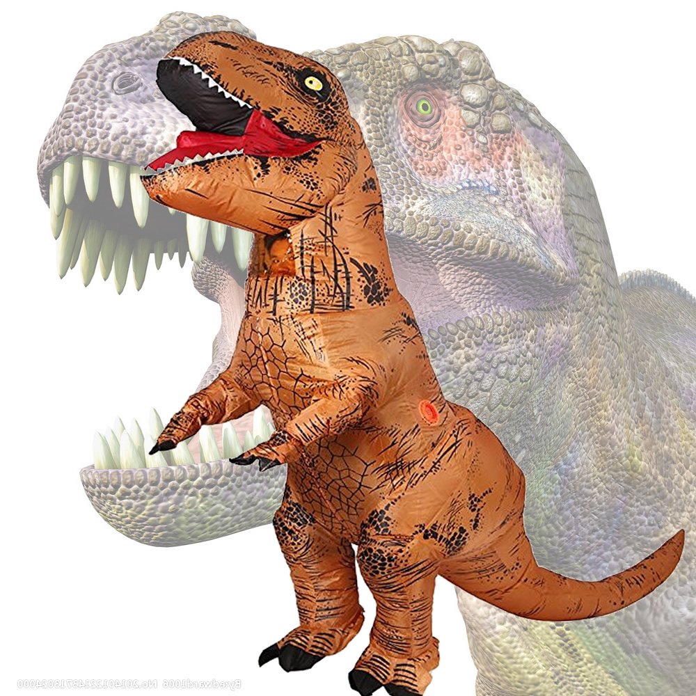 T Rex Costume Vestito Carnevale Dinosauro Gonfiabile Jurassic