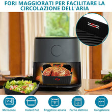 Carica l&#39;immagine nel visualizzatore di Gallery, 21CM Accessori Friggitrice ad Aria in Silicone, 2PCS Quadrata Teglie Cestino per Friggitrice ad Aria per COSORI 5,5L 4,7L, Riutilizzabile Invece di Carta Forno